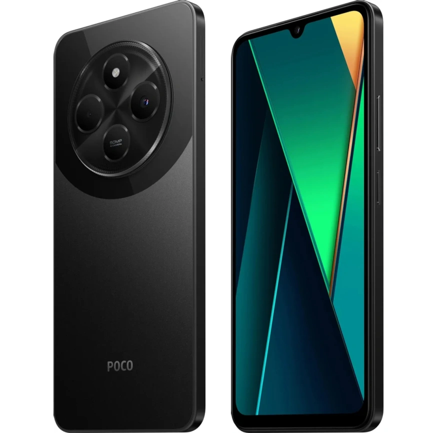 Смартфон Xiaomi Poco C75 | 6/128 ГБ (черный | black)
