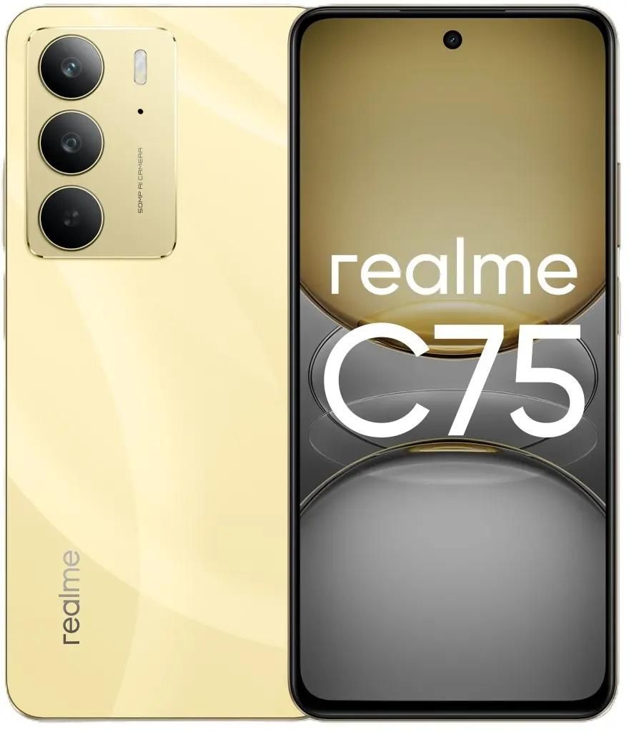 Смартфон realme C75,  8/128 ГБ золотой