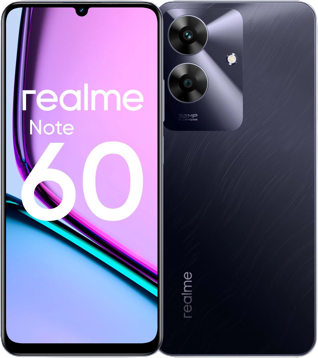Смартфон realme Note 60, 6/128 ГБ Черный