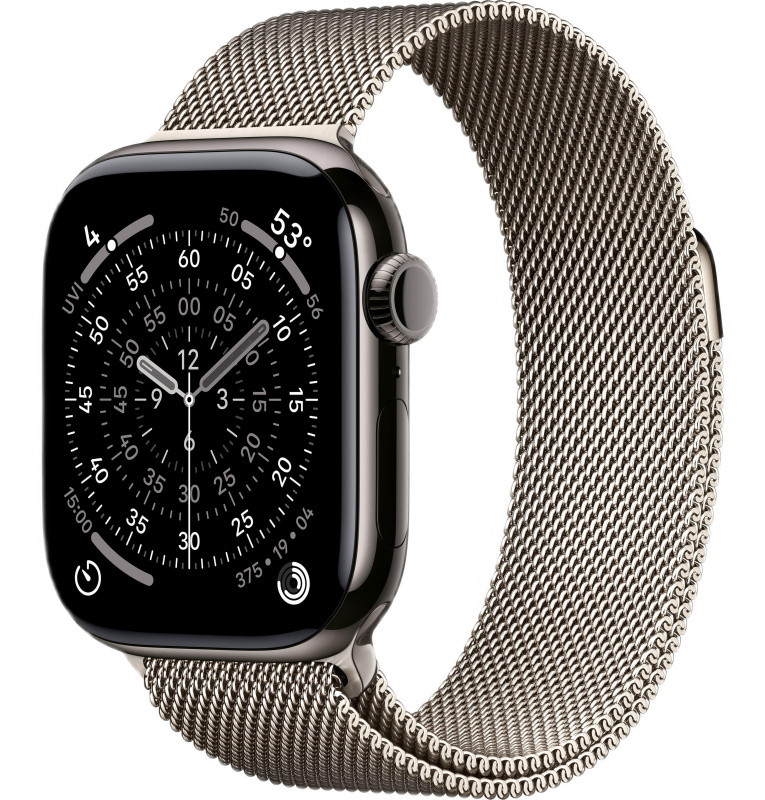 Смарт-часы Apple Watch S11 - 46 mm Titanium Natural case | Natural Milanese Loop, M/L