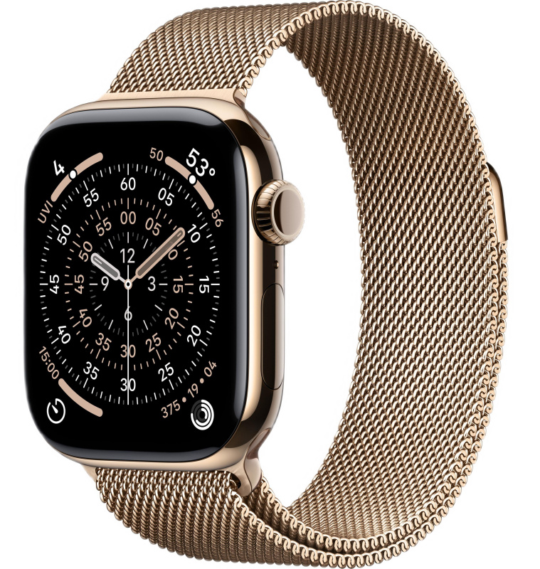 Смарт-часы Apple Watch S11 - 46 mm Titanium Gold case | Gold Milanese Loop, M/L