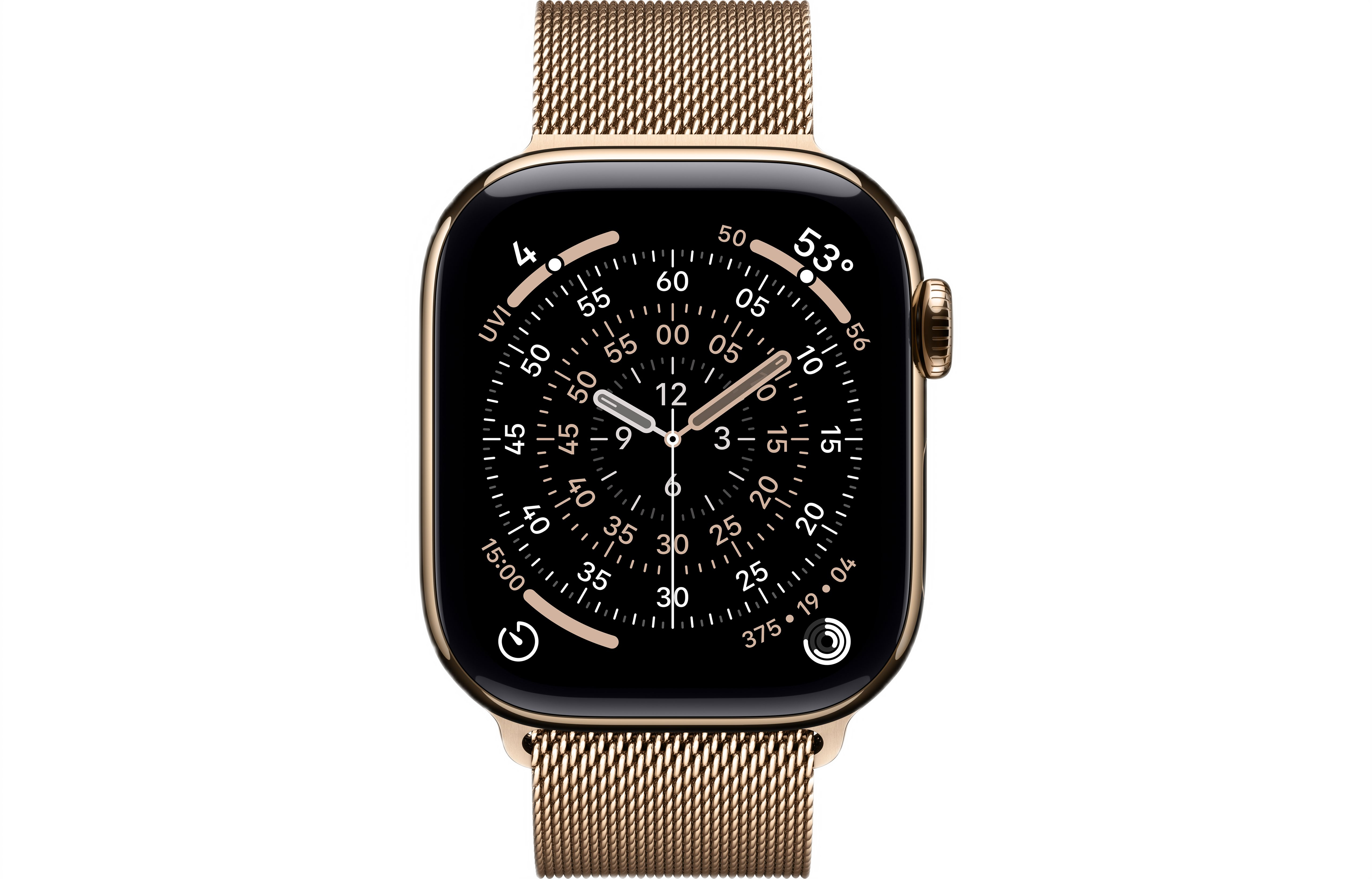 Смарт-часы Apple Watch S11 - 46 mm Titanium Gold case | Gold Milanese Loop, M/L