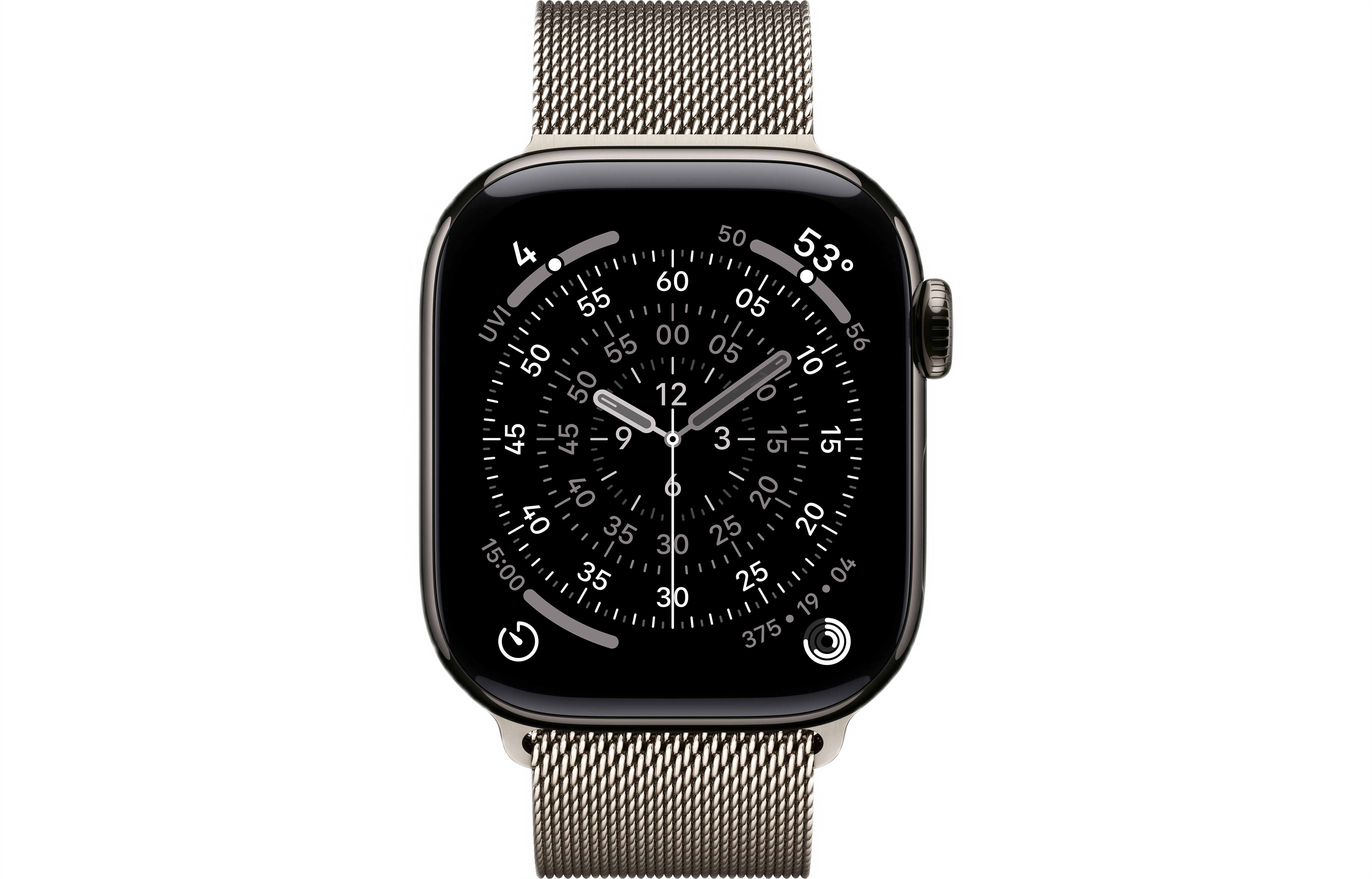 Смарт-часы Apple Watch S11 - 46 mm Titanium Natural case | Natural Milanese Loop, S/M