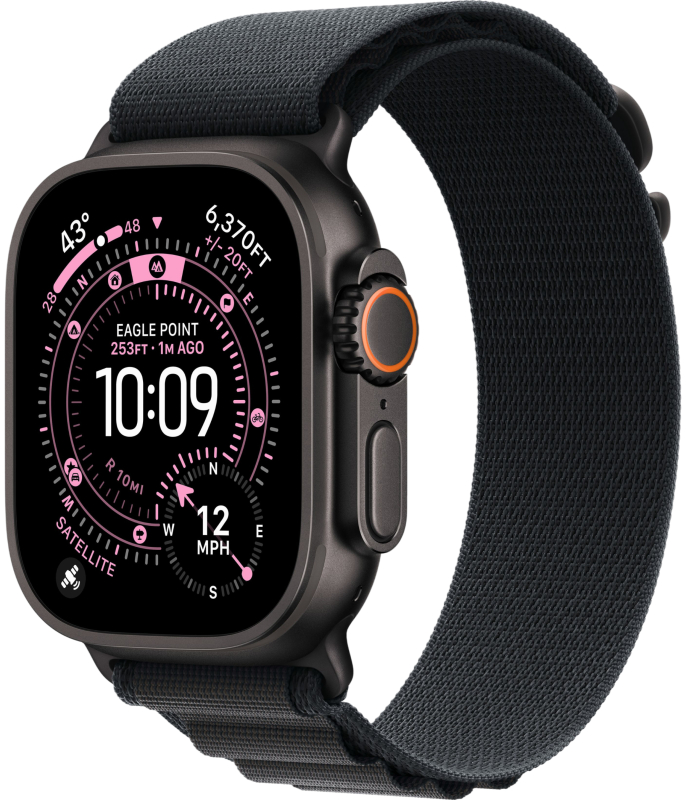 Смарт-часы Apple Watch Ultra 3 - 49 mm Black Titanium case | ремешок Alpine Loop | Black, M