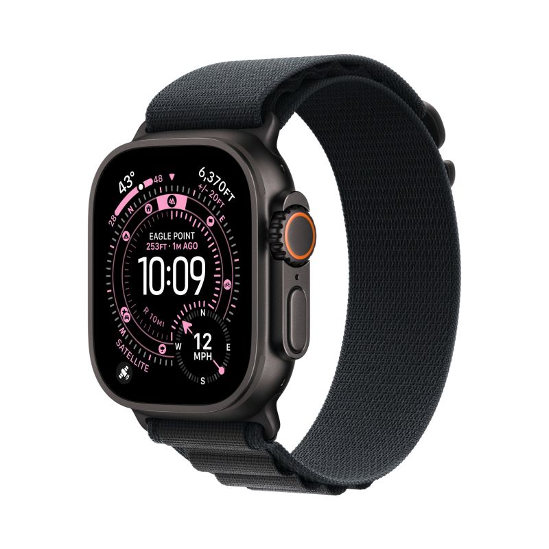 Смарт-часы Apple Watch Ultra 3 - 49 mm Black Titanium case | ремешок Alpine Loop | Black, M