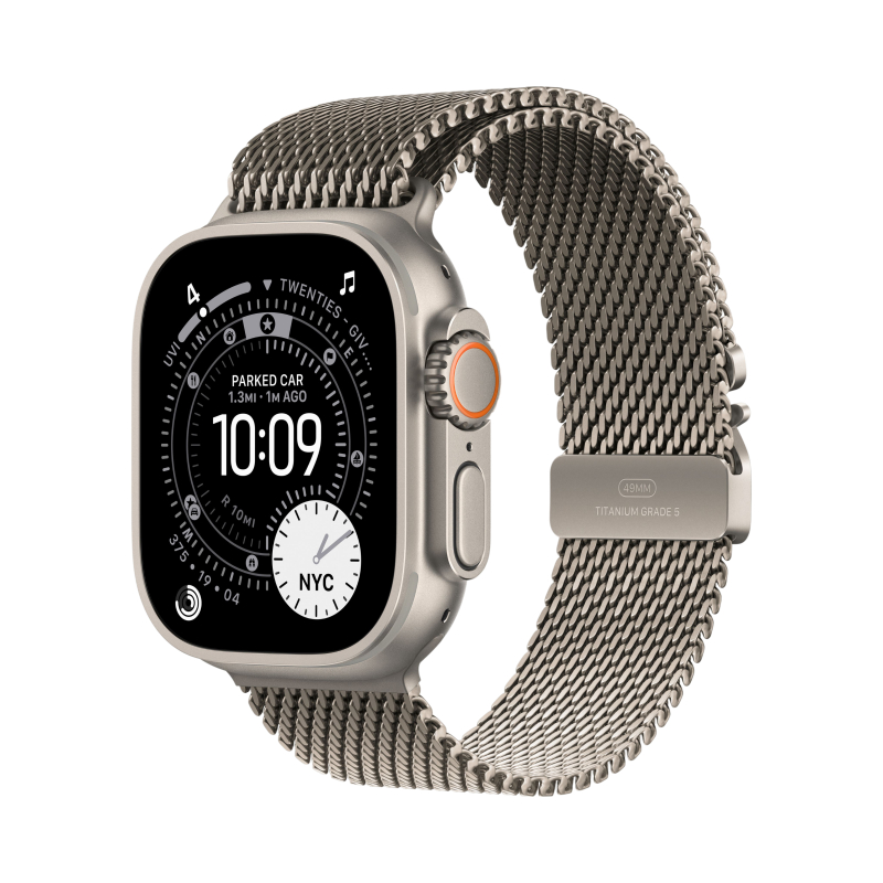 Смарт-часы Apple Watch Ultra 3 - 49 mm Natural Titanium case | ремешок Milanese Loop | Natural, M