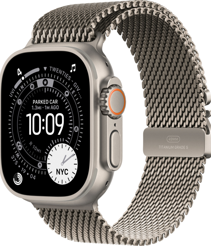 Смарт-часы Apple Watch Ultra 3 - 49 mm Natural Titanium case | ремешок Milanese Loop | Natural, L