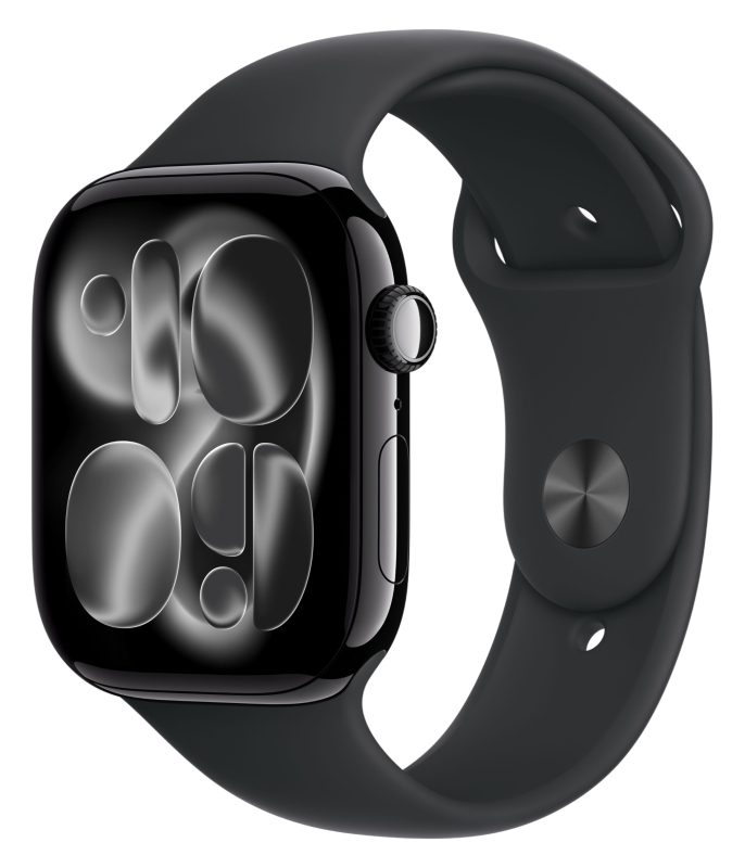 Смарт-часы Apple Watch S11 - 42 mm Aluminum Jet Black case | Black Sport band, M/L