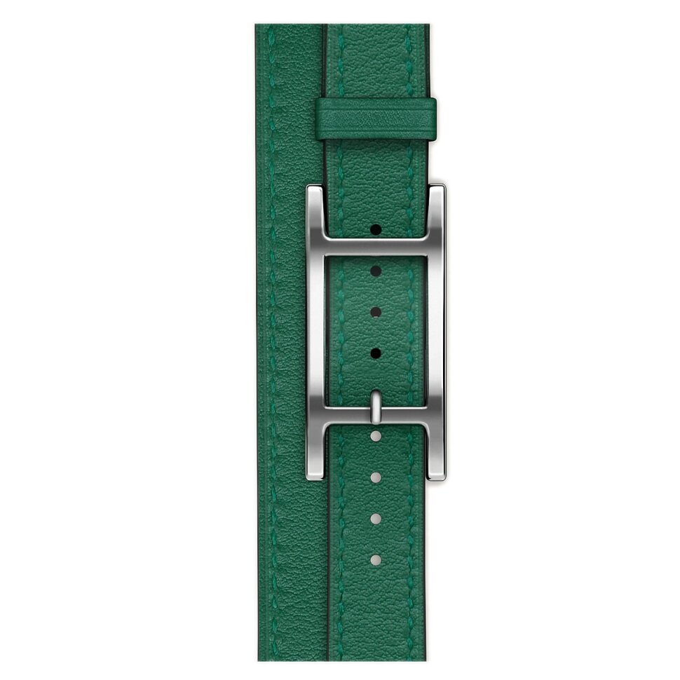Смарт-часы Apple Watch S10 Hermes - 42 mm браслет Double Tour Hapi Attelage (Vert Moyen | зеленый)