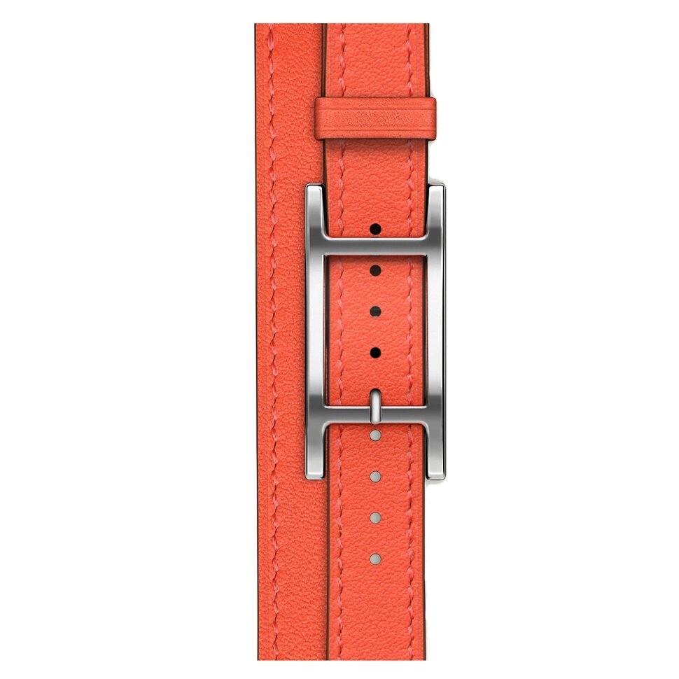 Смарт-часы Apple Watch S10 Hermes - 42 mm браслет Double Tour Hapi Attelage (Orange | оранжевый)