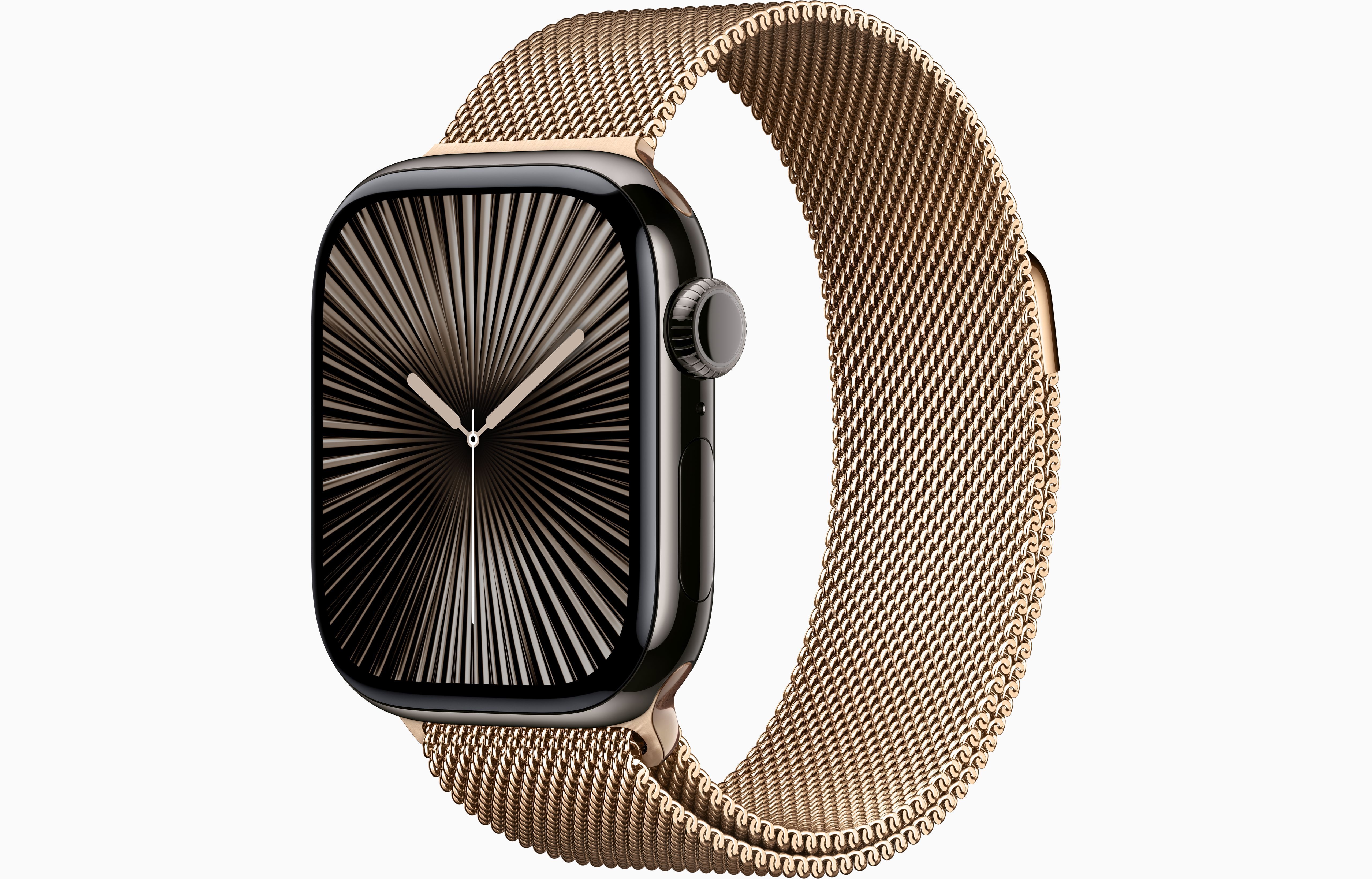 Смарт-часы Apple Watch S10 - 46 mm Титановый корпус | ремешок Milanese Loop | цвет Gold, S/M