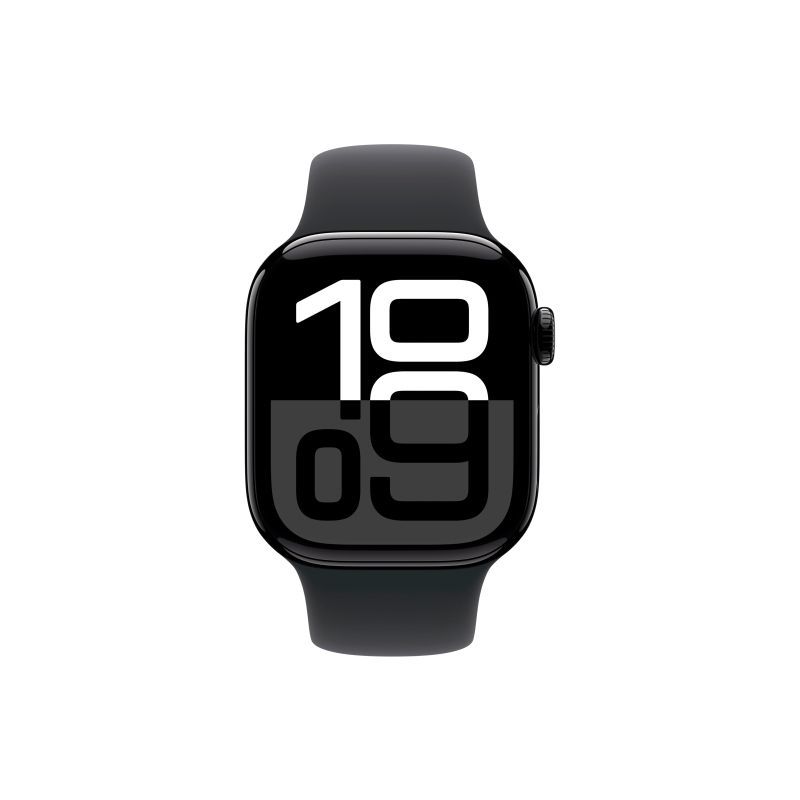 Смарт-часы Apple Watch S10 - 46 mm Алюминиевый корпус черный | ремешок Sport band | Черный, M/L