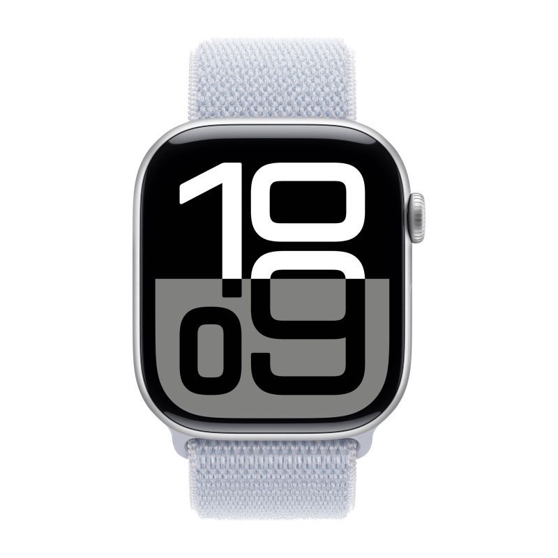 Смарт-часы Apple Watch S10 - 42 mm Алюминиевый корпус серебристый | ремешок Sport Loop | Дымчатый