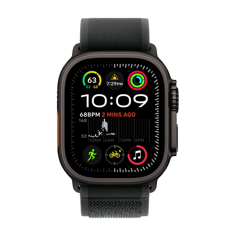 Смарт-часы Apple Watch Ultra 2 (2024) GPS + Cellular - 49 mm Black Titanium case | ремешок Trail Loop | цвет Черный (S/M)