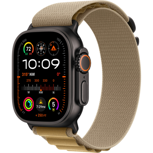 Смарт-часы Apple Watch Ultra 2 (2024) GPS + Cellular - 49 mm Black Titanium case | ремешок Alpine Loop | цвет Бежевый (Tan), размер S