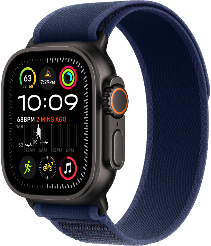 Смарт-часы Apple Watch Ultra 2 (2024) GPS + Cellular - 49 mm Black Titanium case | ремешок Alpine Loop | цвет Темно-синий, размер M