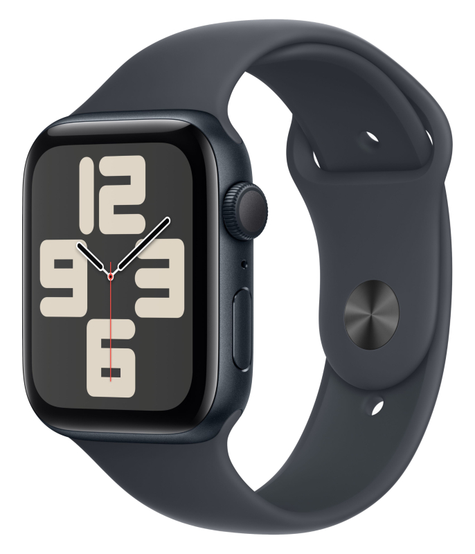 Смарт-часы Apple Watch SE (2024) - 44 mm ремешок Sport band | Черный, M/L
