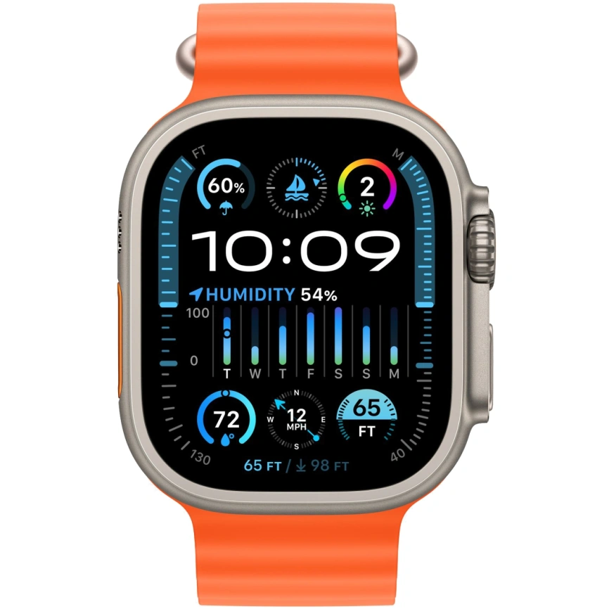Смарт-часы Apple Watch Ultra 2 - 49 mm ремешок Ocean band | Orange