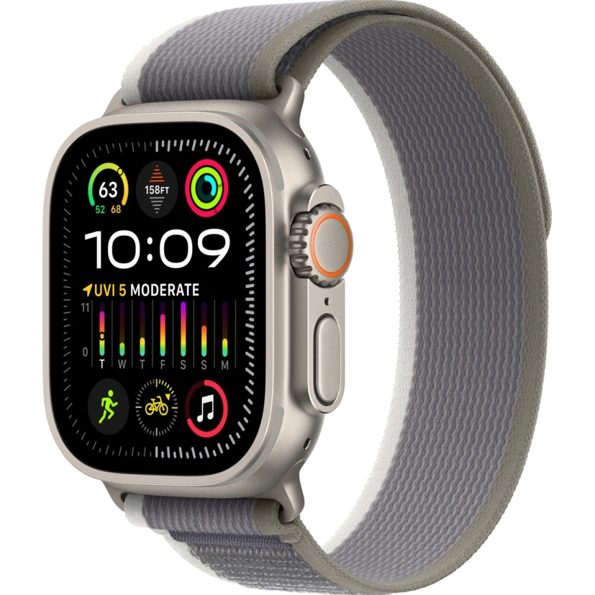 Смарт-часы Apple Watch Ultra 2 - 49 mm ремешок Trail Loop | Green/Gray, M/L