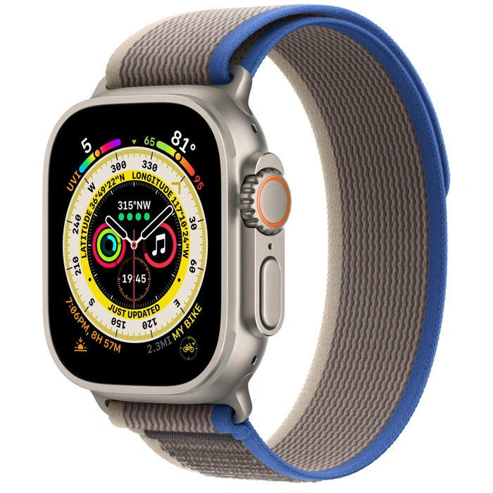 Смарт-часы Apple Watch Ultra - 49 mm корпус из титана | ремешок Trail Loop | Blue/Gray, M/L