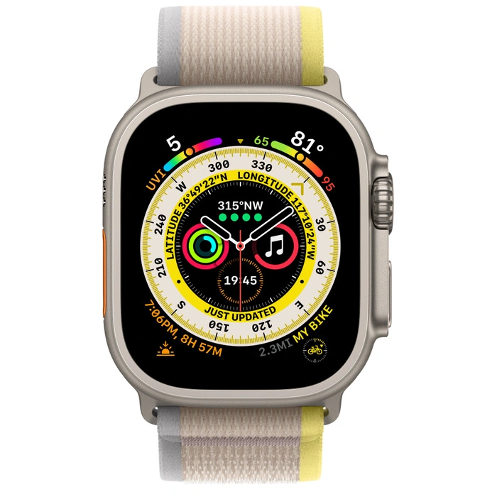 Смарт-часы Apple Watch Ultra - 49 mm корпус из титана | ремешок Trail Loop | Yellow/Beige, M/L