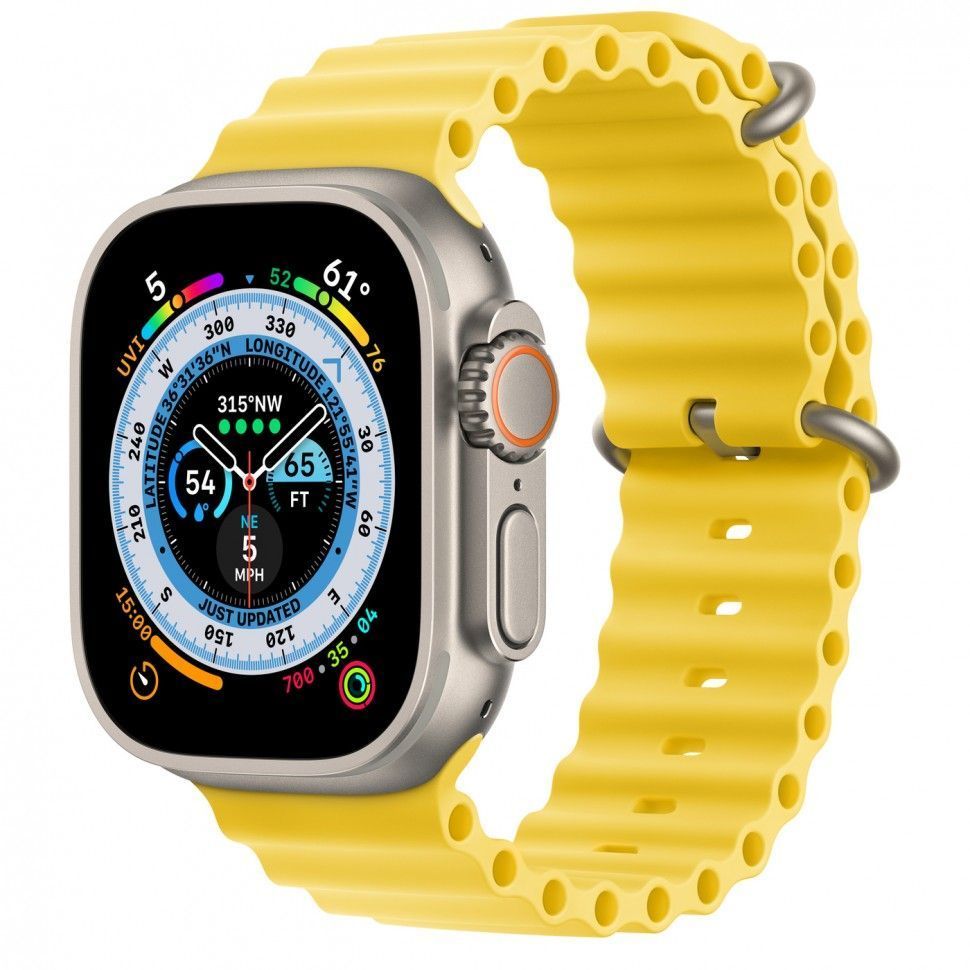Смарт-часы Apple Watch Ultra - 49 mm корпус из титана | ремешок Ocean band | Yellow