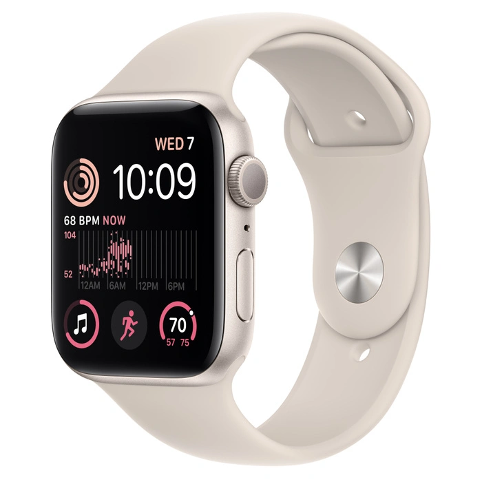 Смарт-часы Apple Watch SE (2022) GPS - 44 mm Starlight Sport band (MNJX3)