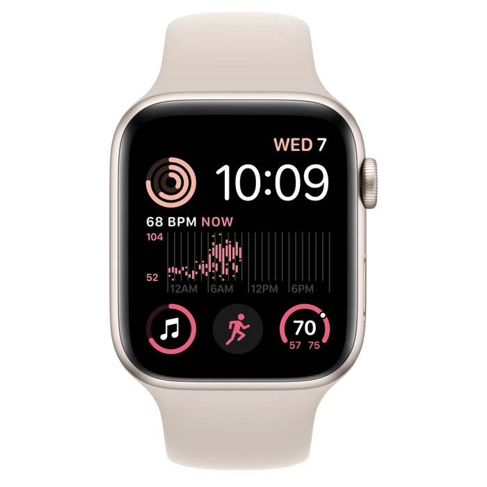 Смарт-часы Apple Watch SE (2022) GPS - 44 mm Starlight Sport band (MNJX3)