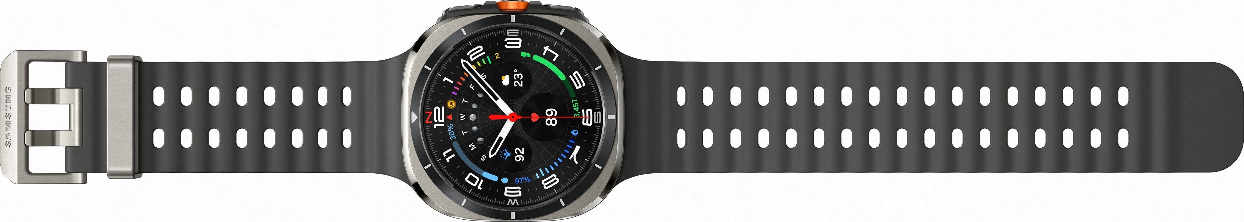 Смарт-часы Samsung Galaxy Watch Ultra (2024) - 47 mm (SM-L705) Titanium Silver (черный ремешок)