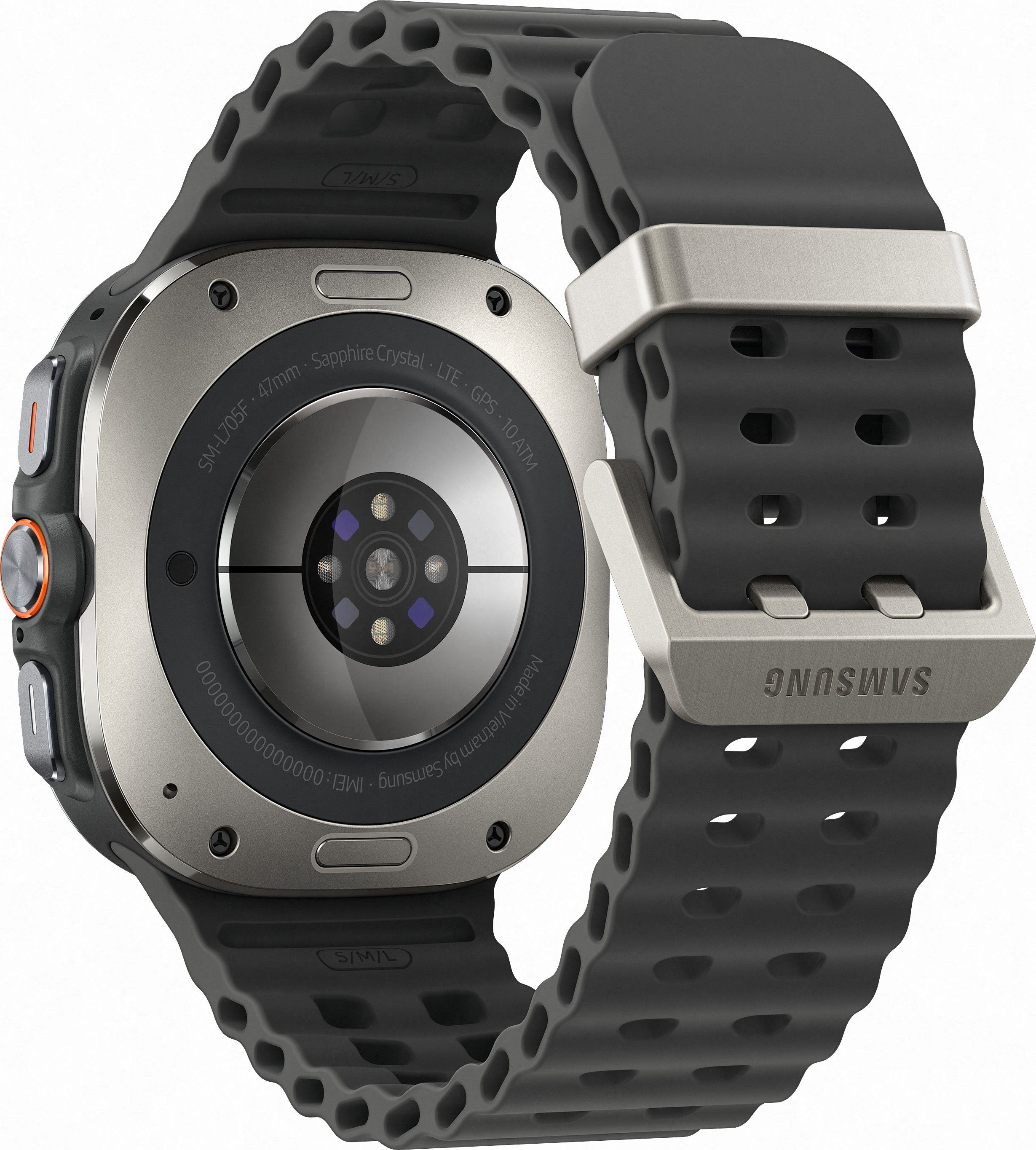 Смарт-часы Samsung Galaxy Watch Ultra (2025) - 47 mm (SM-L705) Titanium Silver (черный ремешок)