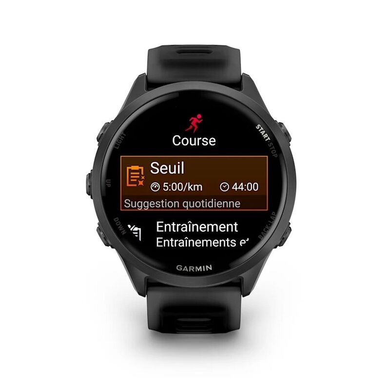Смарт-часы Garmin Forerunner 570 - 42 mm, Сланцево-серый алюминий с черным ремешком