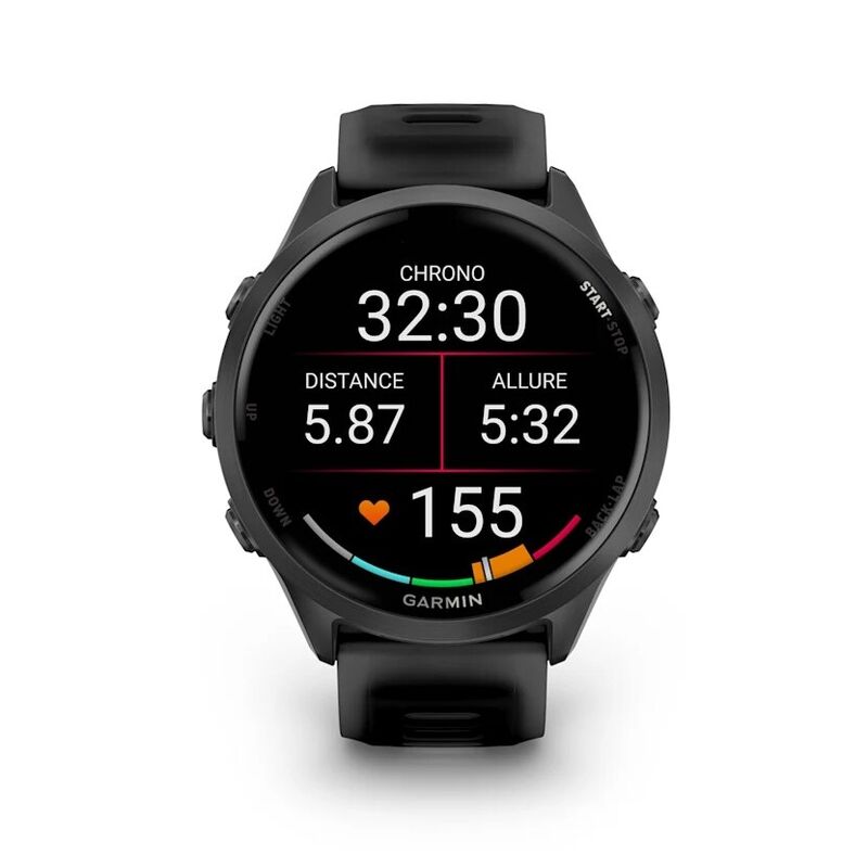 Смарт-часы Garmin Forerunner 570 - 42 mm, Сланцево-серый алюминий с черным ремешком