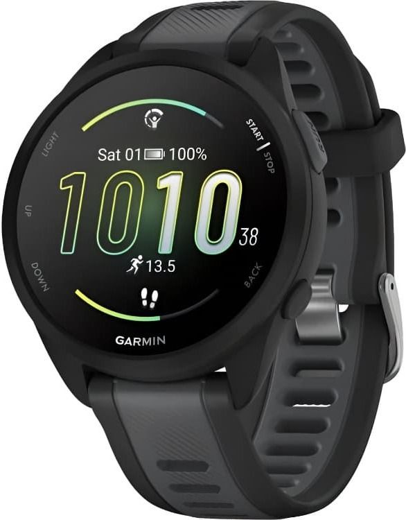 Смарт-часы Garmin Forerunner 165 - 43 mm, Черный с серым ремешком