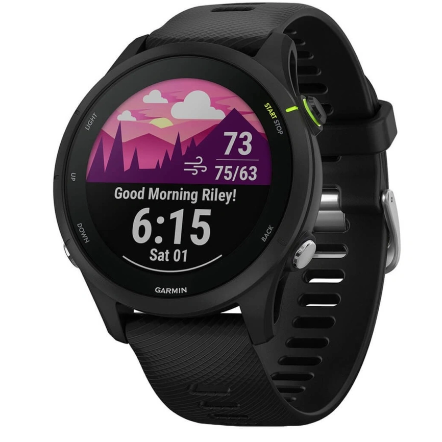 Смарт-часы Garmin Forerunner 255 Music - 45 mm, Черный с черным ремешком