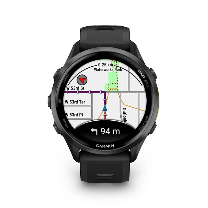 Смарт-часы Garmin Forerunner 970 - 47 mm, Черный, темно-серый титановый безель с DLC-покрытием, черно-серый ремешок (010-02969-00)