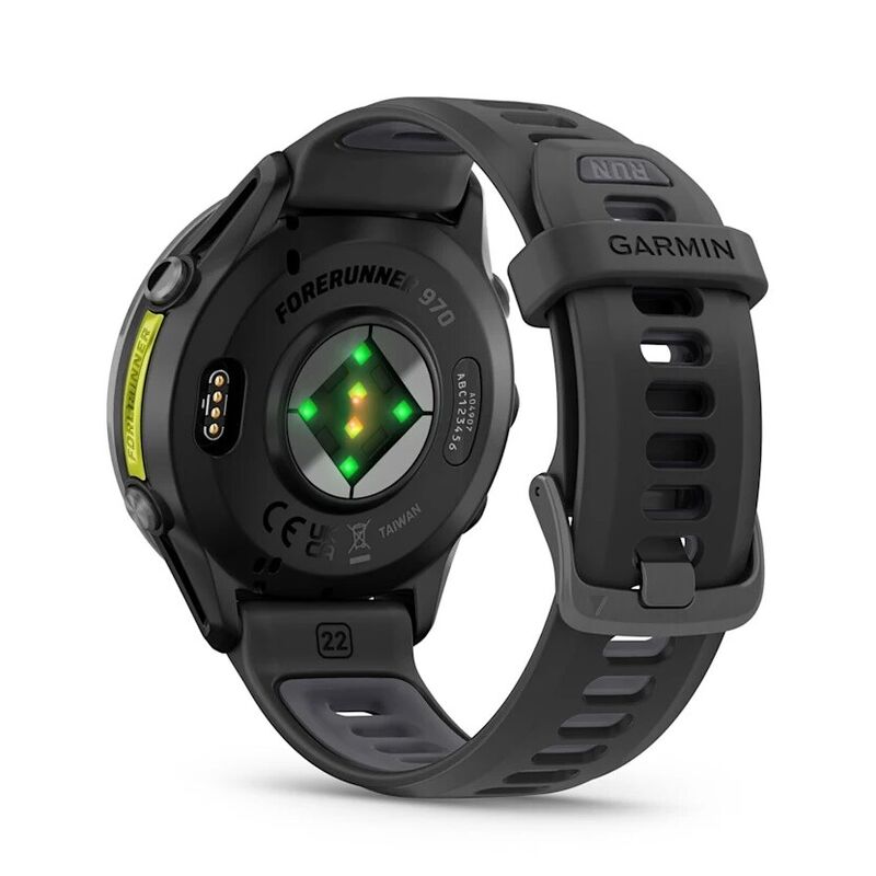 Смарт-часы Garmin Forerunner 970 - 47 mm, Черный, темно-серый титановый безель с DLC-покрытием, черно-серый ремешок (010-02969-00)