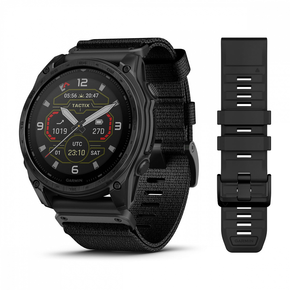 Смарт-часы Garmin Tactix 8 Solar Sapphire, AB Ultralight - 51 mm, Черный с черным ремешком (010-03407-00)