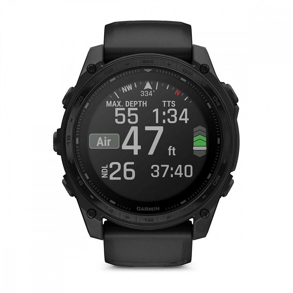 Смарт-часы Garmin Tactix 8 Solar Sapphire, AB Ultralight - 51 mm, Черный с черным ремешком (010-03407-00)