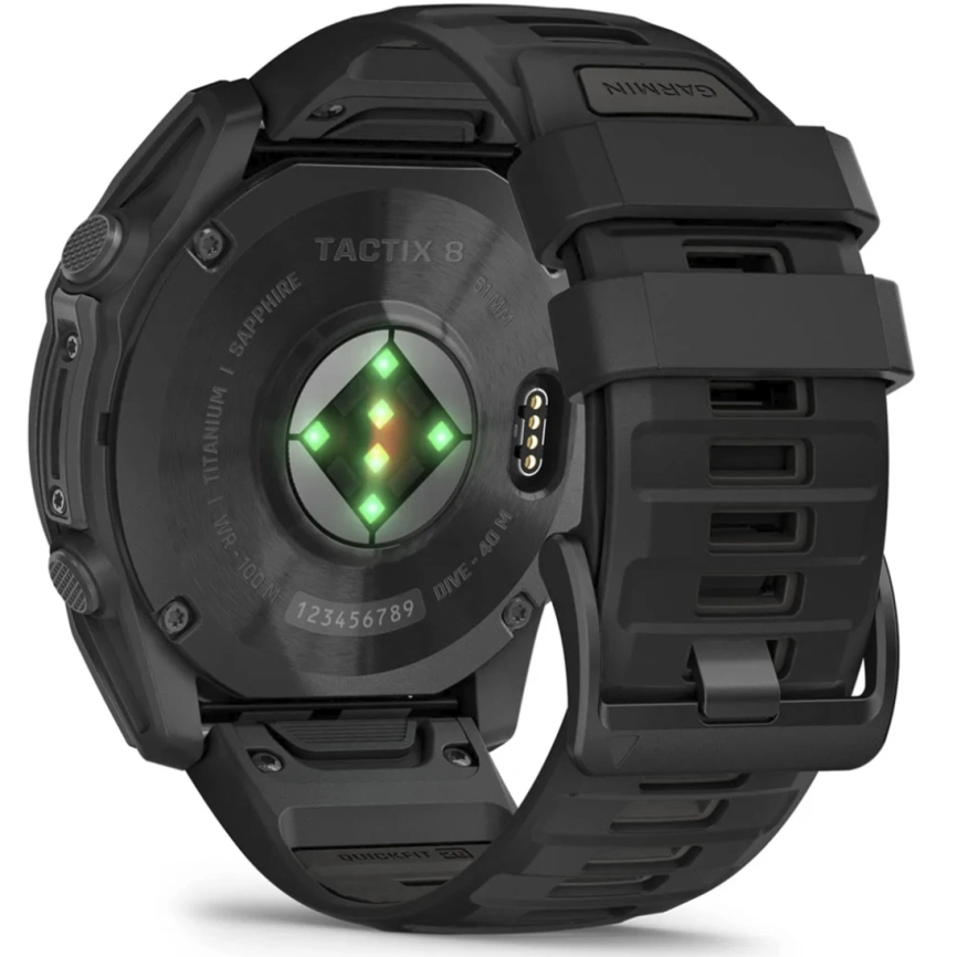 Смарт-часы Garmin Tactix 8 Amoled Sapphire - 51 mm, Черный, черный нейлоновый ремешок