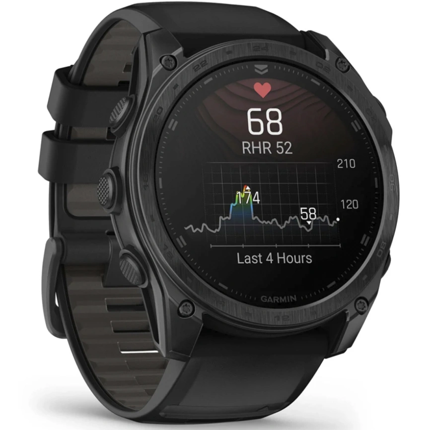 Смарт-часы Garmin Tactix 8 Amoled Sapphire - 51 mm, Черный, черный нейлоновый ремешок