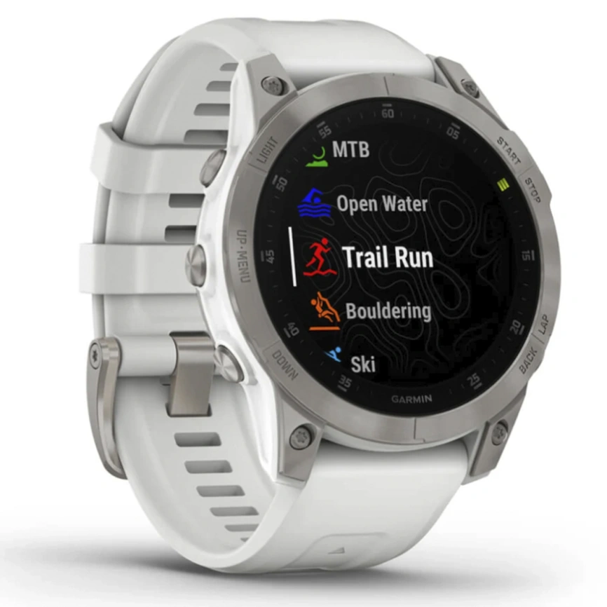 Смарт-часы Garmin Epix (Gen 2) - 47 mm, Sapphire - White Titanium