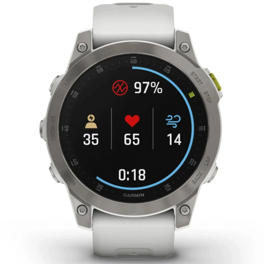 Смарт-часы Garmin Epix (Gen 2) - 47 mm, Sapphire - White Titanium