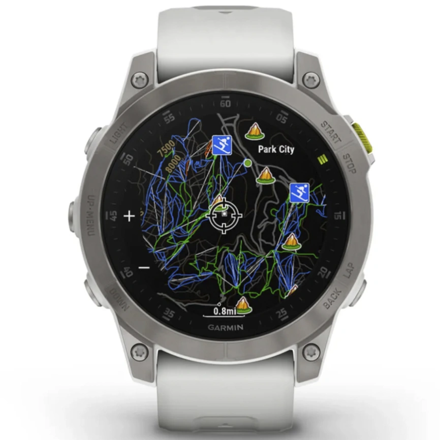 Смарт-часы Garmin Epix (Gen 2) - 47 mm, Sapphire - White Titanium