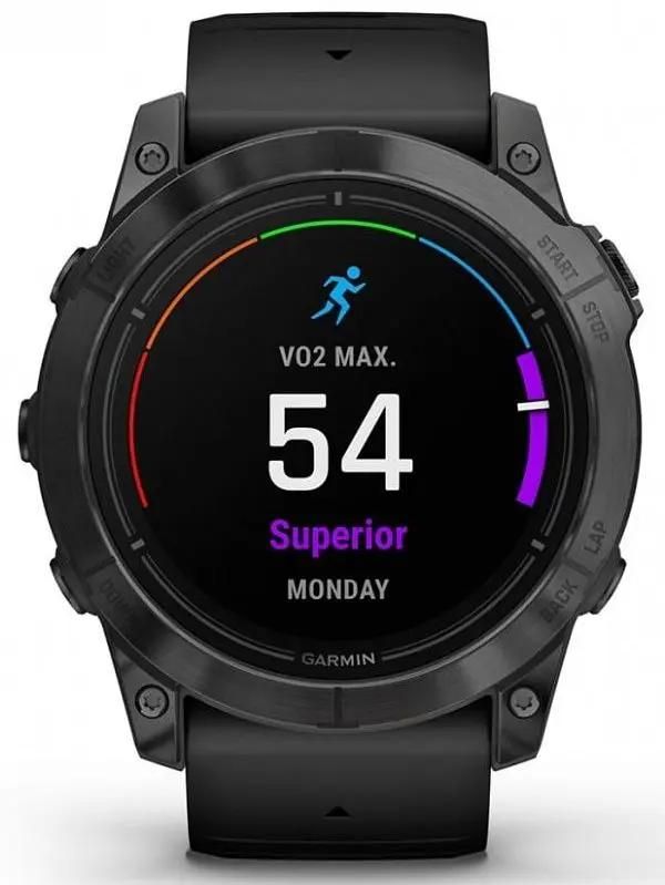 Смарт-часы Garmin Epix Pro (Gen 2) Standard Edition - 51 mm, Серый, черный силиконовый ремешок