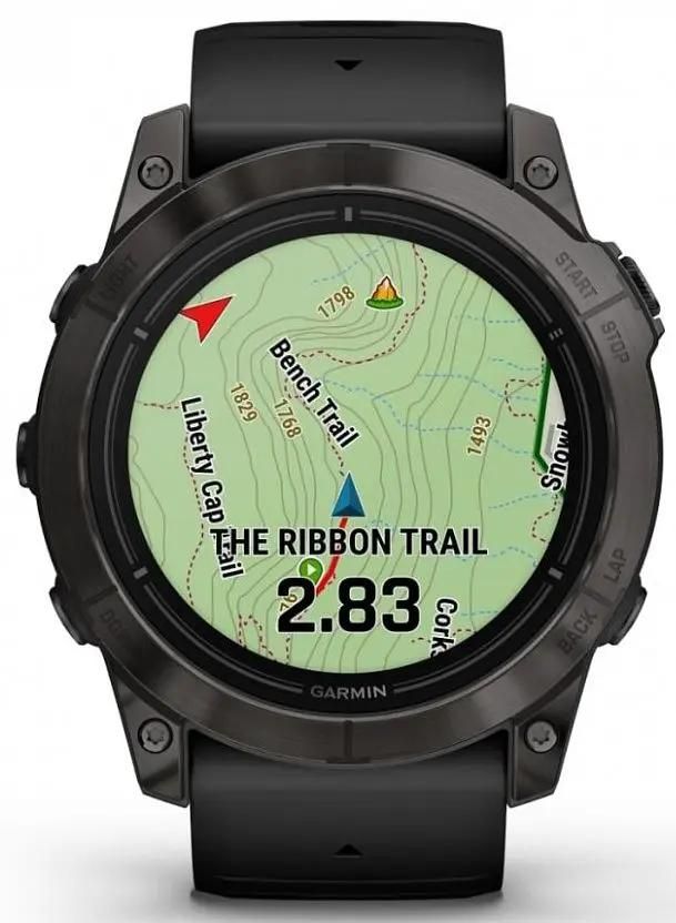 Смарт-часы Garmin Epix Pro (Gen 2) Standard Edition - 51 mm, Серый, черный силиконовый ремешок