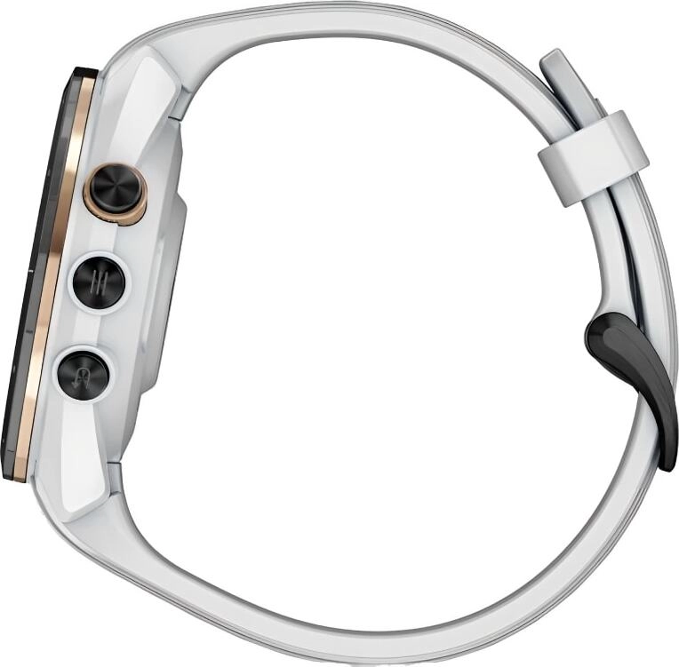 Смарт-часы Garmin Approach S70 - 42 mm, черный керамический безель с белым силиконовым ремешком