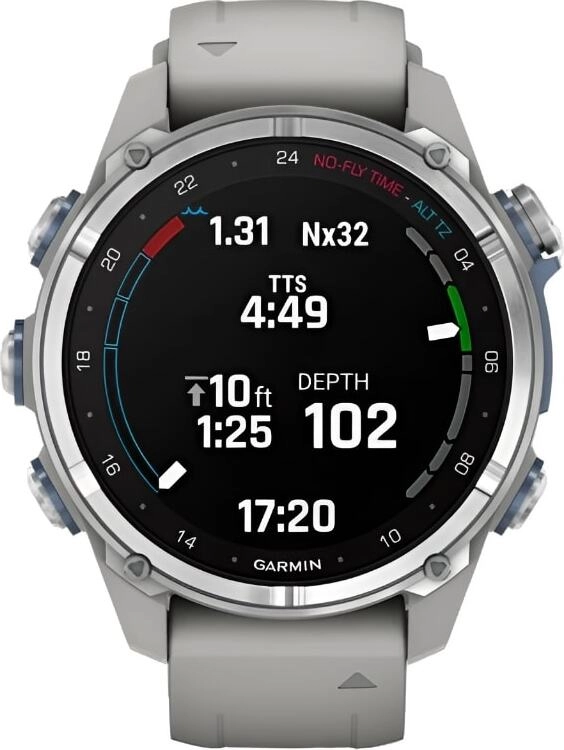 Смарт-часы Garmin Descent Mk3 - 43 mm, Дымчато-серый, силиконовый ремешок