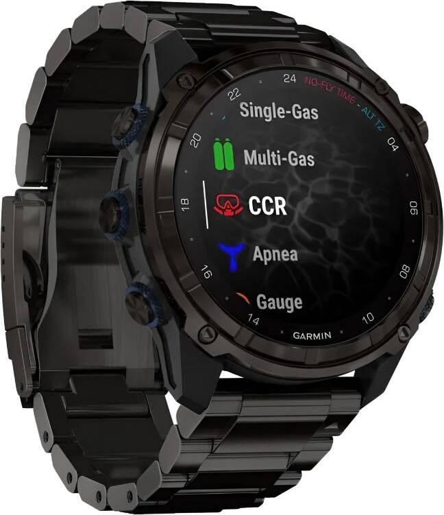 Смарт-часы Garmin Descent Mk3i - 51 mm, Титановый, угольно-серый безель с DLC-покрытием, титановый браслет
