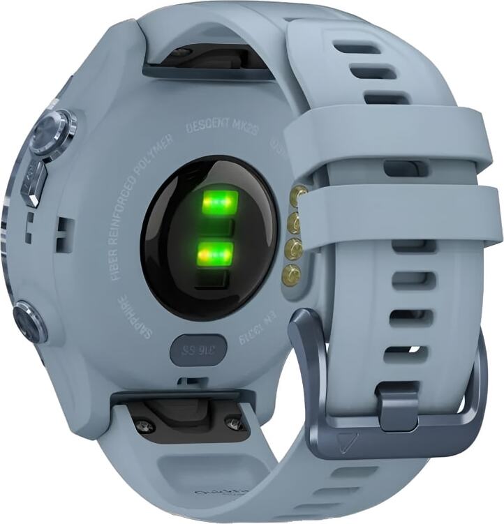 Смарт-часы Garmin Descent Mk2S - 43 mm, Голубой корпус c силиконовым ремешком цвета морской пены