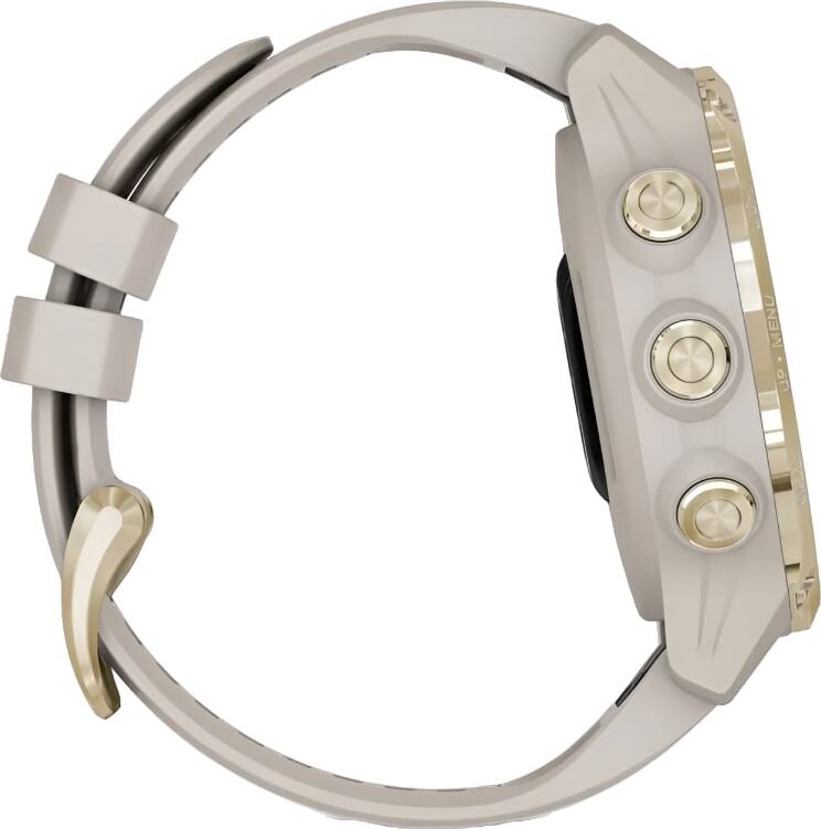 Смарт-часы Garmin Descent Mk2S - 43 mm, Светло-золотистый корпус со светло-песочным силиконовым ремешком